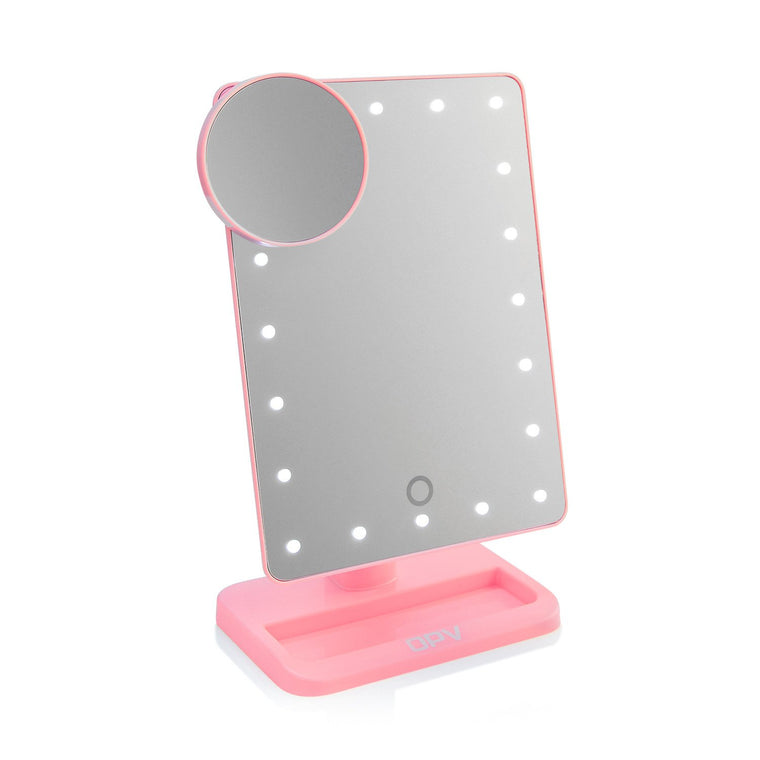 Pink OPV Touch XL Dimmable LED Makeup Mirror